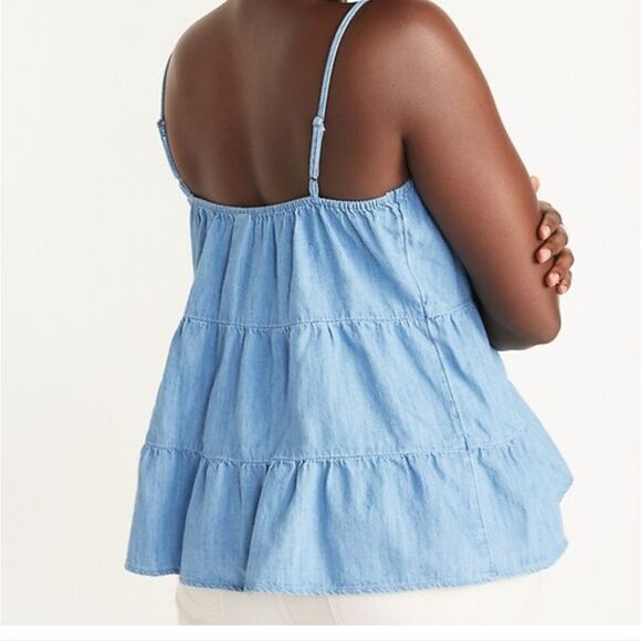 Blue Tiered jean swing Cami size M Tall - Picture 3 of 7